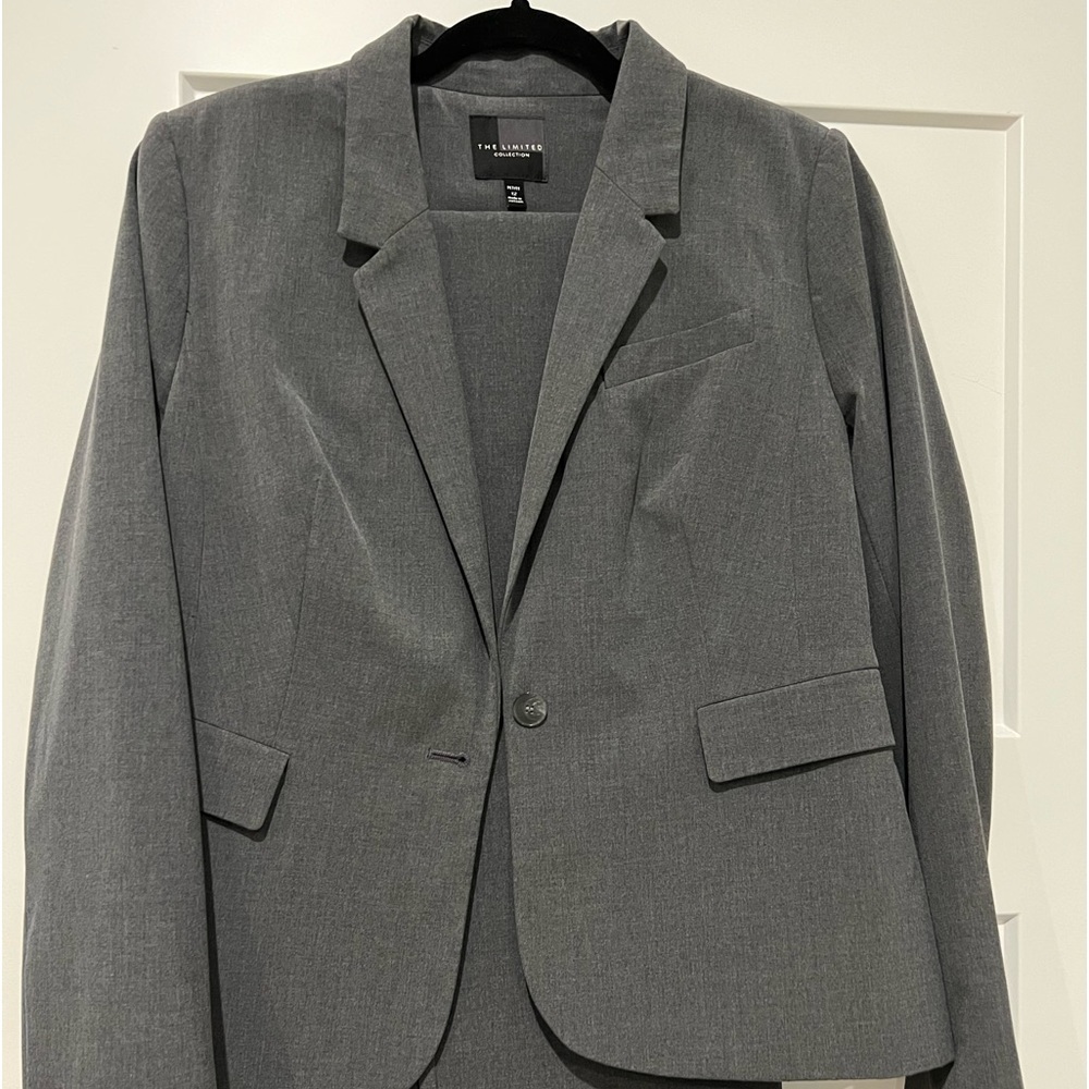 Limited Grey Blazer AND PANTS Size 12 petite